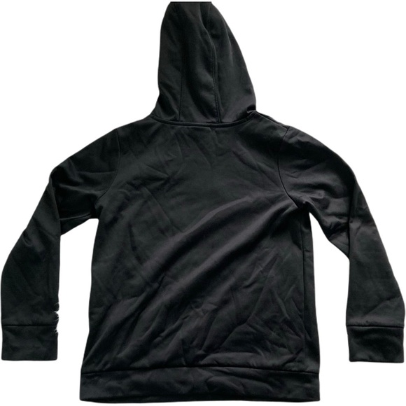 ADIDAS Unisex Kids Hooded Sweatshirt - Black -pink Sz M 10-12 - Picture 2 of 3